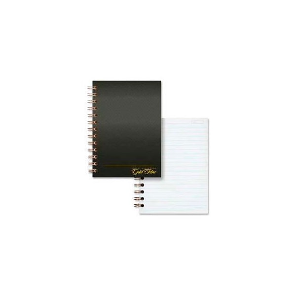 Esselte EsselteGold Fibre Notebook, 5" x 7", Narrow Ruled, Burgundy Cover, 100 Sheets/Pad 20803 - main